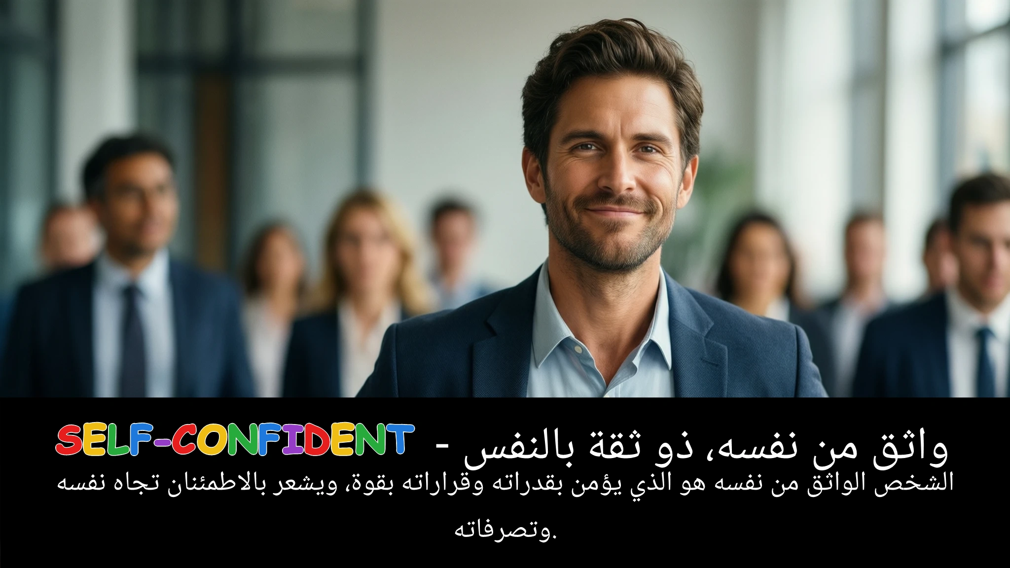 Arabic Illustration for self-confident